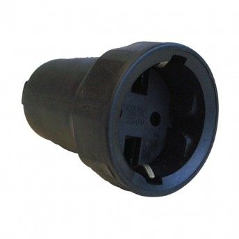 Ficha Femea Shucko Borracha 16A  ref� FFFSB16A FLUX