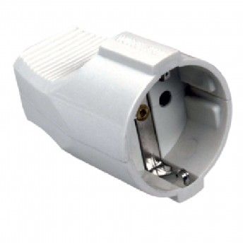 Ficha Femea Shucko Vertical 10A  ref� FFFSV10A FLUX