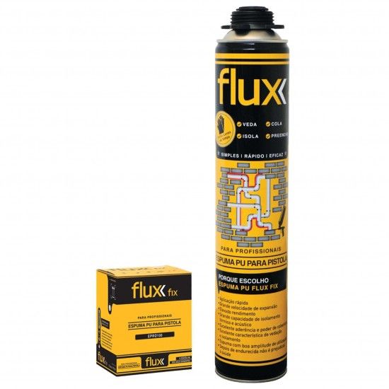 Espuma Poliuretano Pistola 750ml refª FEPP750 FLUX Espuma Poliuretano Pistola 750ml refª FEPP750 FLUX
