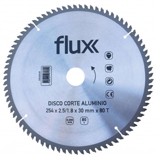 Disco Corte Aluminio 254x30mm  ref� FDCA25430 FLUX