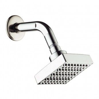 Chuveiro Quadrado Cromado 85x85mm 1C Tubo  ref� FCQC85851CT FLUX