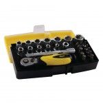 Conjunto Estojo Chave Caixa Crom. Vanadium 25P�s 1/4  ref� FCECCCV2514 FLUX