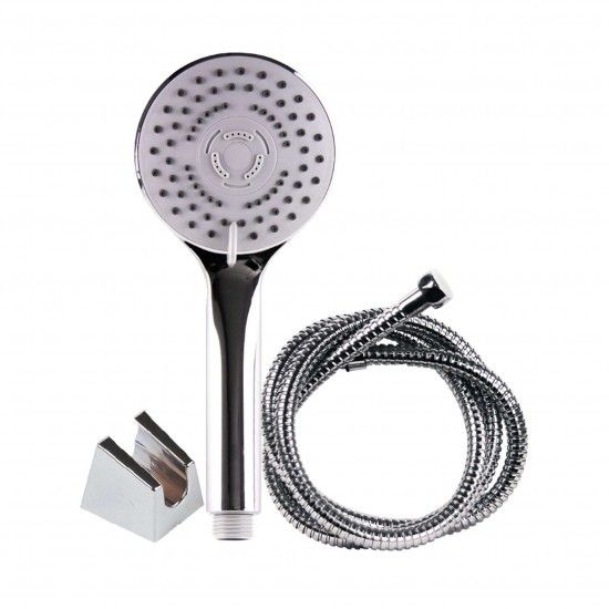 Conjunto Chuveiro 3Fun�oes+Bicha 1,50mt+Suporte  ref� FCC3FB15S FLUX