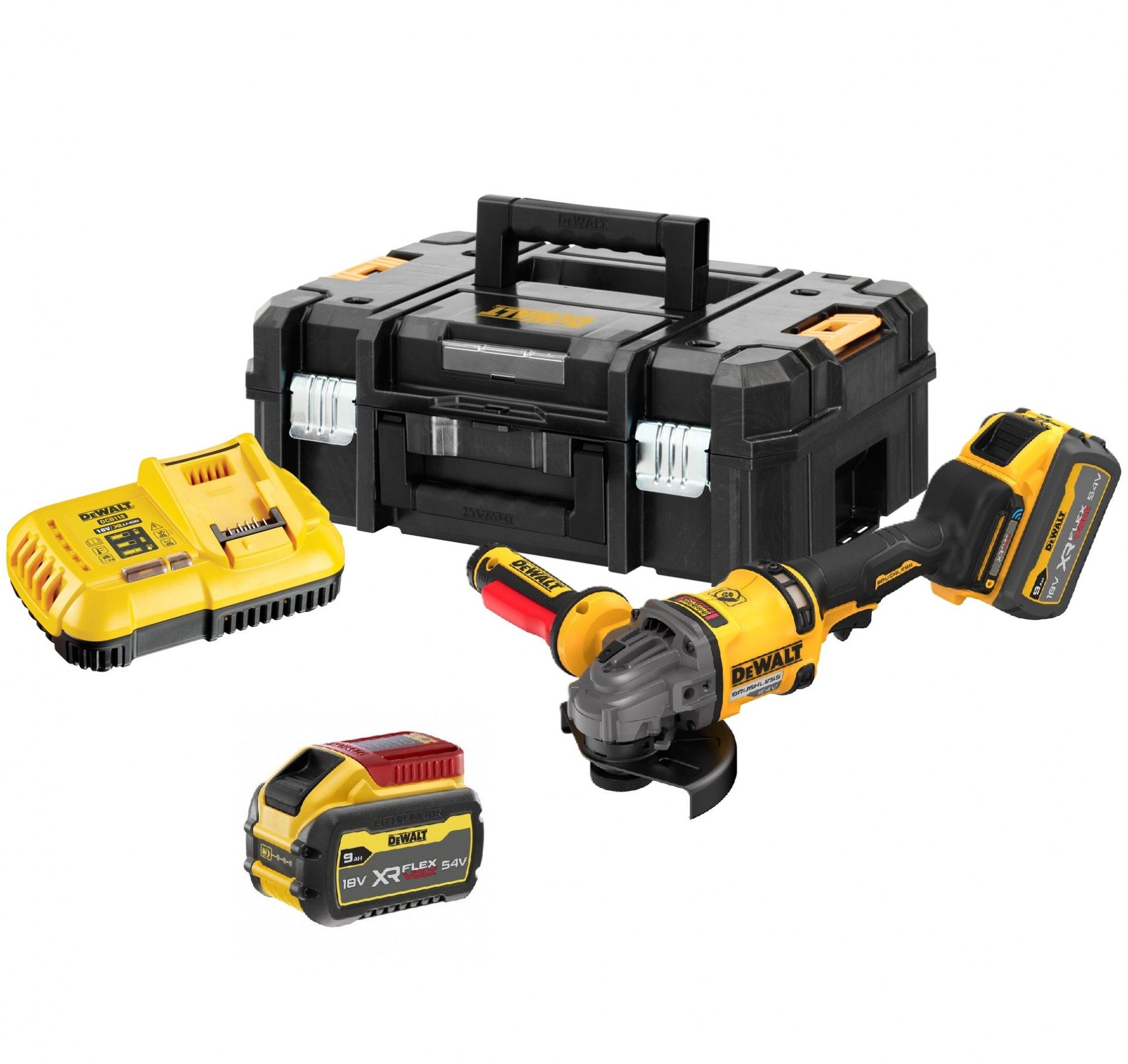 Rebarbadora 54V XR FLEXVOLT+ 2 baterias 9.0Ah e mala refª DCG418SHDX2-QW DEWALT