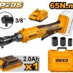 Chave Roquete 20V 65Nm + 1 Bat 2A + Ca + Mala refª CDRLI2060152 IngCo Chave Roquete 20V 65Nm + 1 Bat 2A + Ca + Mala refª CDRLI2060152 IngCo