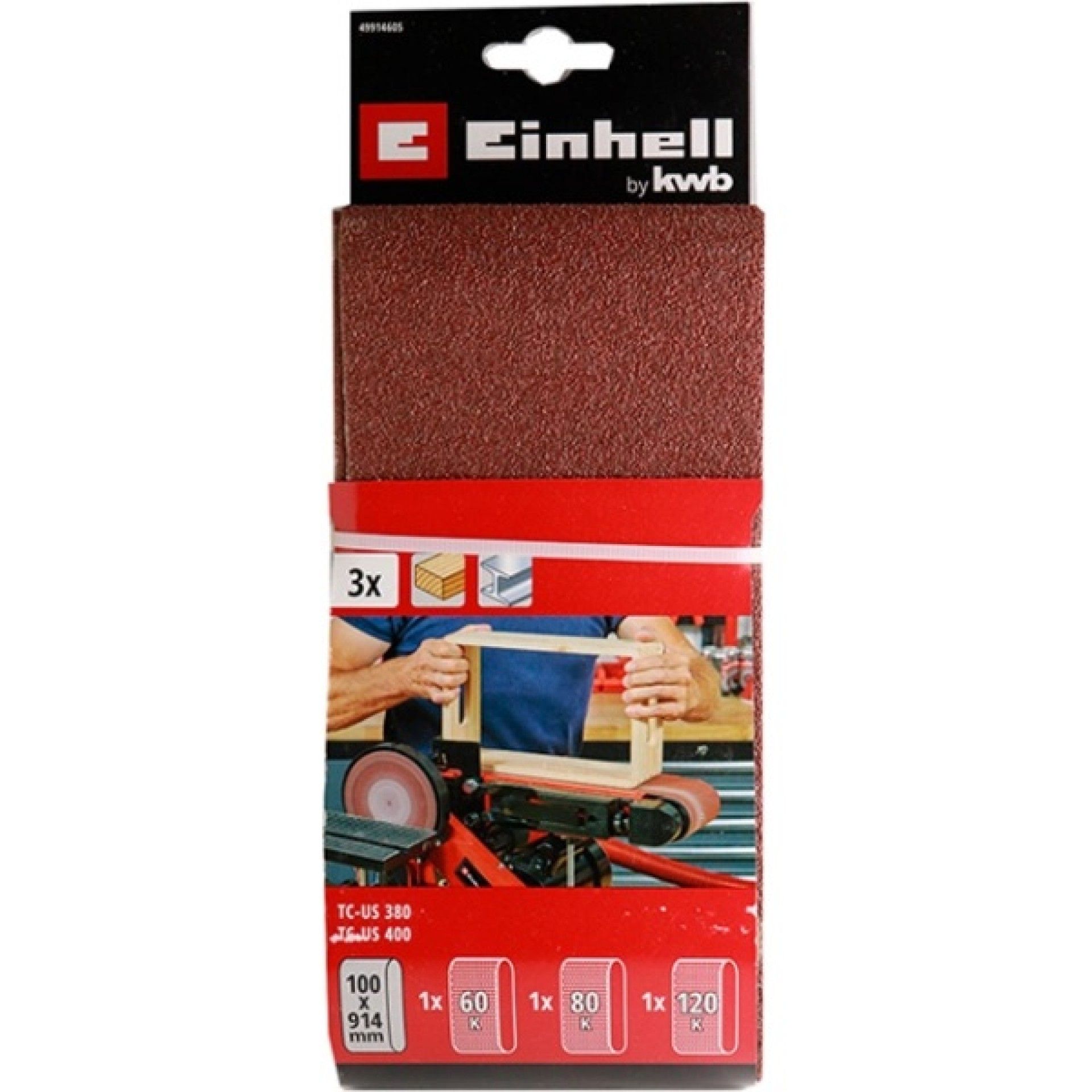 Cintas 100x914mm 3pç p/TC-US 400 refª 49914605 Einhell
