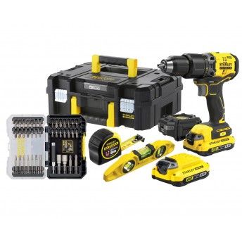 Aparafusadora V20 18V 60Nm 2 x2.0Ah +nivel + fita m�trica + 40 acess�rios ref� SFMCK101D2T-QW STANLE