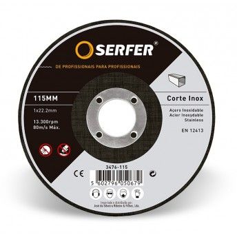 Disco de corte 115x1x22.2mm ref� 3476-115 Serfer