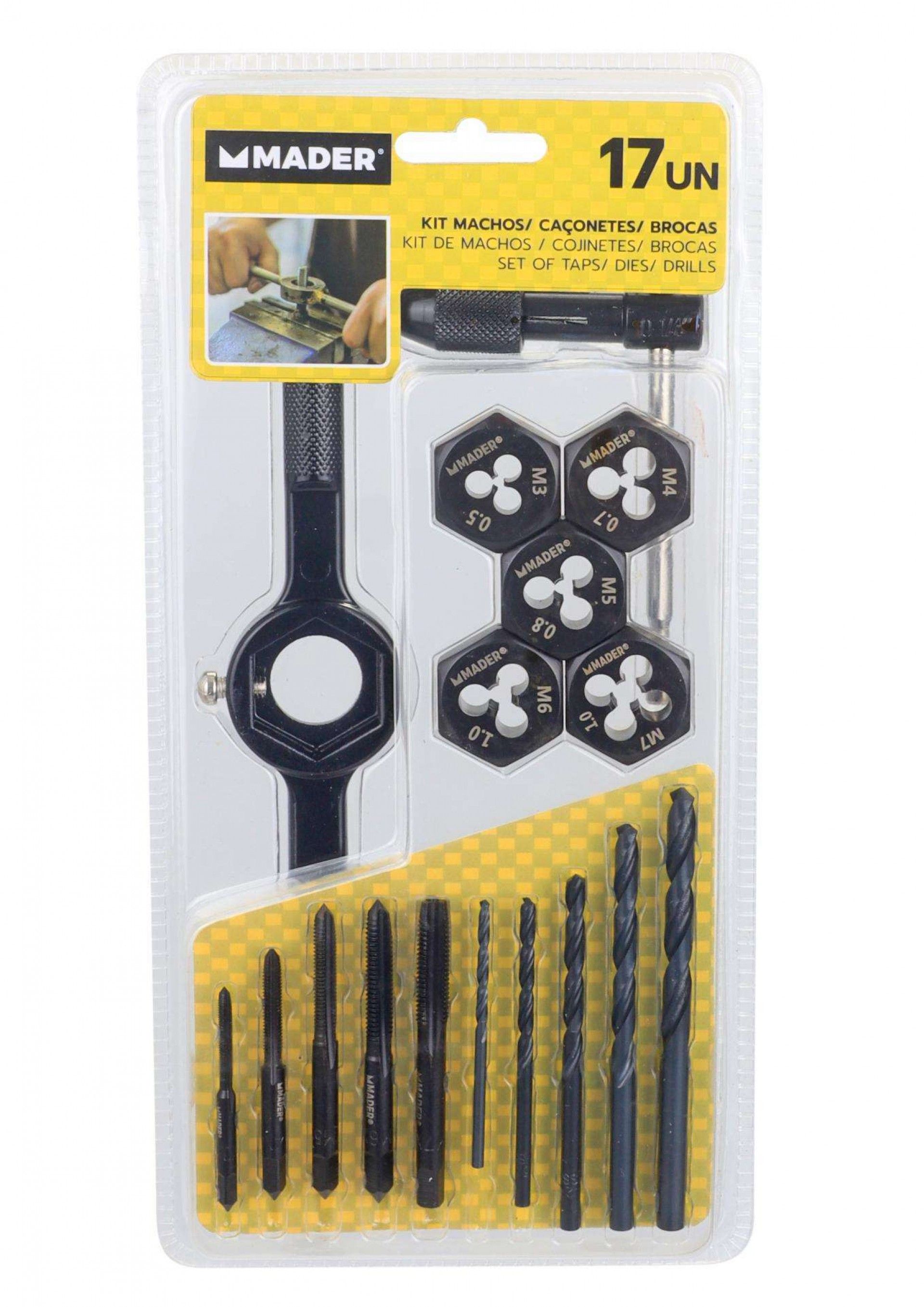 Machos e Caçonetes, com Broca, 17un refª 61123 MADER