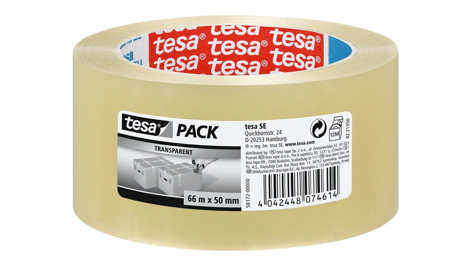 Fita adesiva 66mx50mm Transparente standard refª 58172-00000 TESA