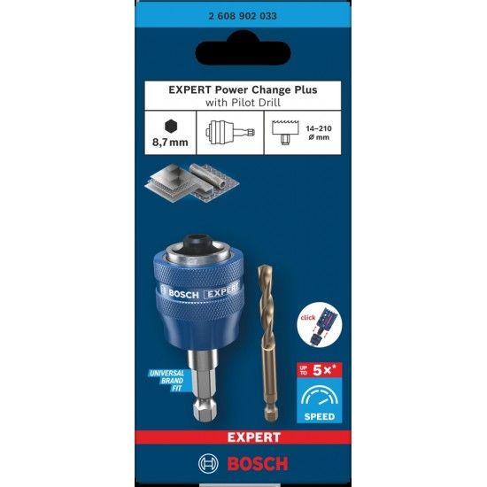 Adaptador PC com broca HSS-Co 65mm refª 2608902033 BOSCH Adaptador PC com broca HSS-Co 65mm refª 2608902033 BOSCH