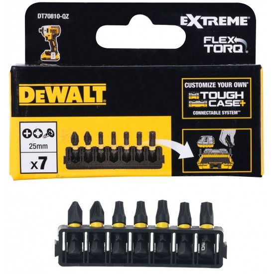 Bits tor��o Ph2, Pz2 e torx 7p� ref� DT70810-QZ DEWALT