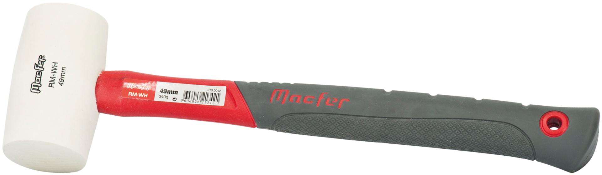 Maço borracha MacFer RM-WH 48mm 230g (8oz) branca refª 213.0041 MACFER
