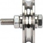 ROLDANA INOX 40MM C\ROLAM + PARAF + PORCA