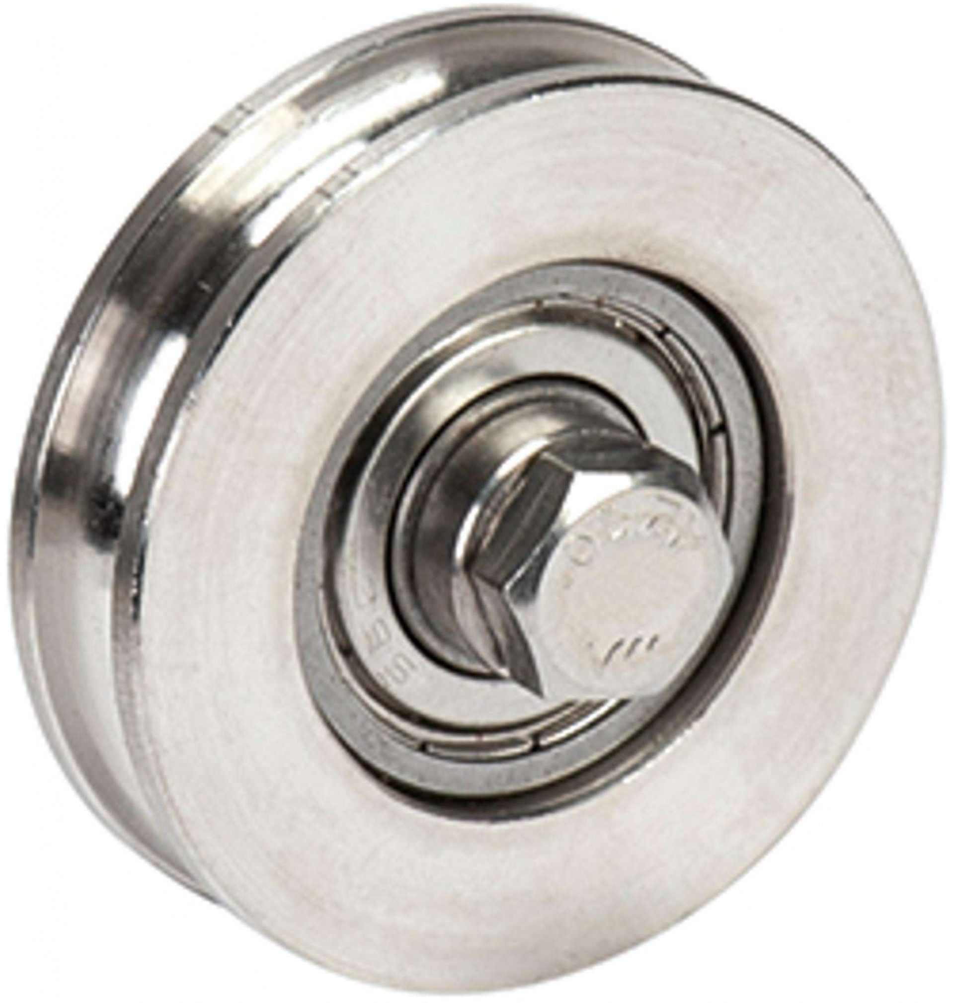 ROLDANA INOX 40MM C\ROLAM + PARAF + PORCA