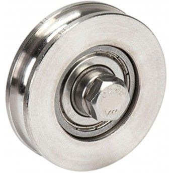 ROLDANA INOX 40MM C\ROLAM + PARAF + PORCA