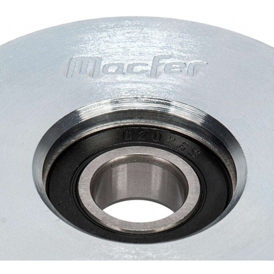 Roda "U" para aparafusar 1 rolamento galvanizada U1A  60x17mm ref� 206.0034 MACFER