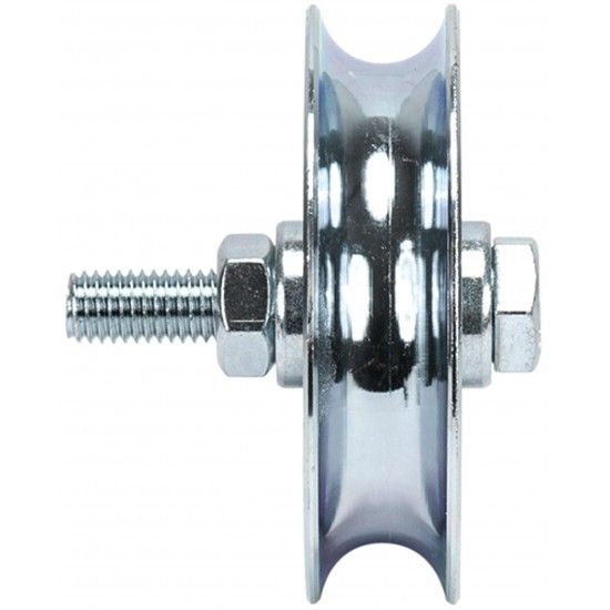 Roda "U" com parafuso 1 rolamento galvanizada U1P  50x17mm  (M8 40mm) ref� 206.0002 MACFER