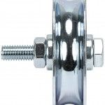 Roda "U" com parafuso 1 rolamento galvanizada U1P  50x17mm  (M8 40mm) ref� 206.0002 MACFER