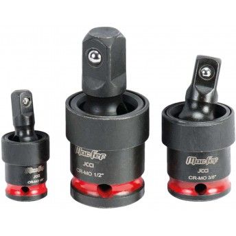 Jogo cardans caixa Cr-Mo impacto 1/4" + 3/8" + 1/2" (3p�s) MacFer [193.0027]
