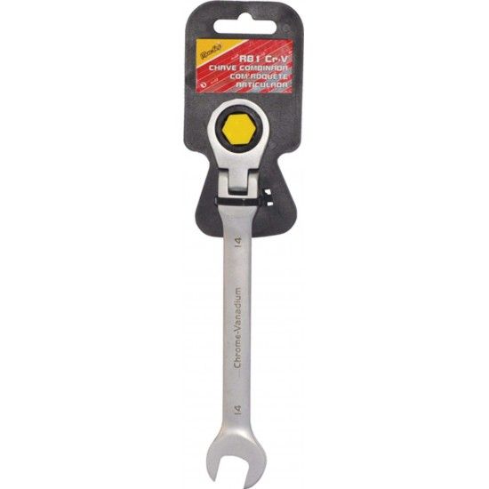 Ch. combinada c/ roquete articulada Cr-V MacFer R81 14mm ref� 188.0099 MACFER