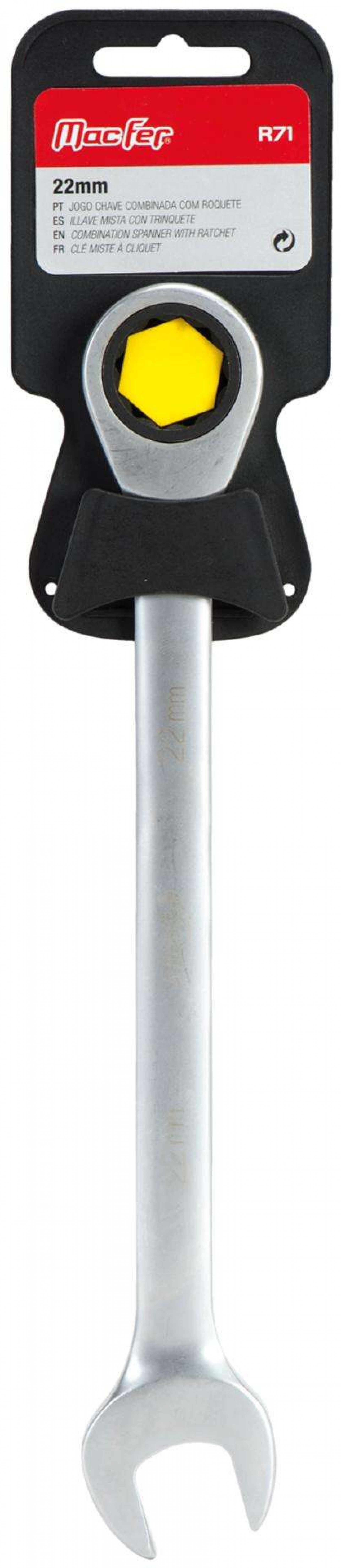 Ch. combinada c/ roquete Cr-V MacFer R71 7mm refª 188.0072 MACFER