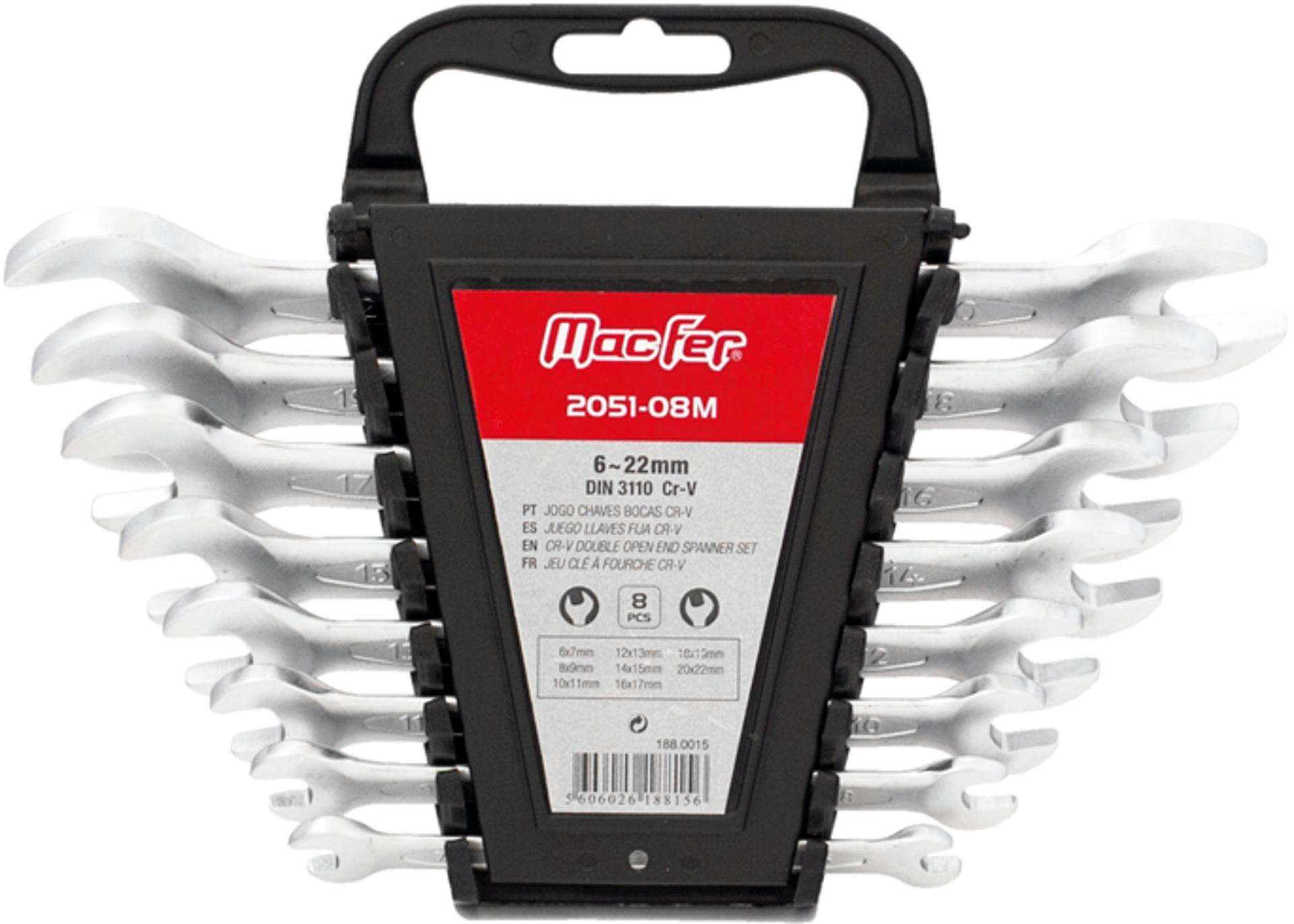 Jg. ch. bocas Cr-V MacFer 2051-12M 6~32mm 12pçs refª 188.0016 MACFER