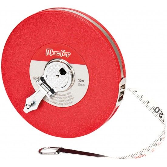 Fita m�trica fibra vidro MacFer GD-3001 30m 13mm ref� 185.0088 MACFER