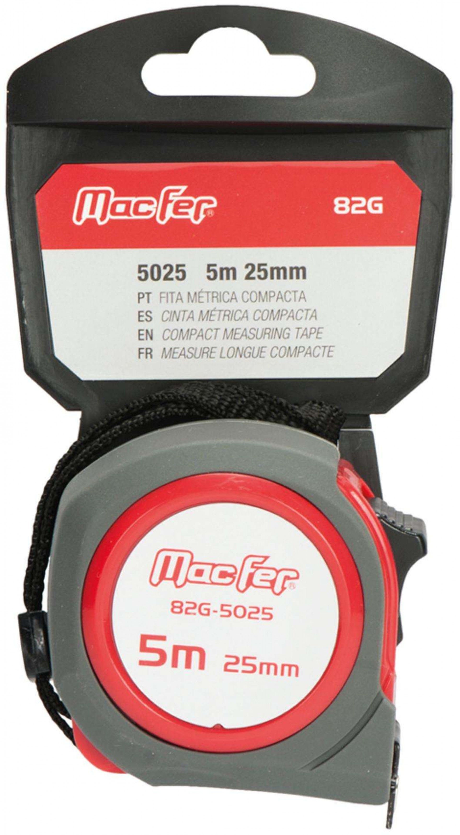 Fita métrica compacta 8m 25mm 82G refª 185.0043 MACFER
