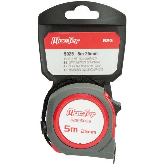 Fita m�trica compacta 5m 25mm 82G ref� 185.0042 MACFER