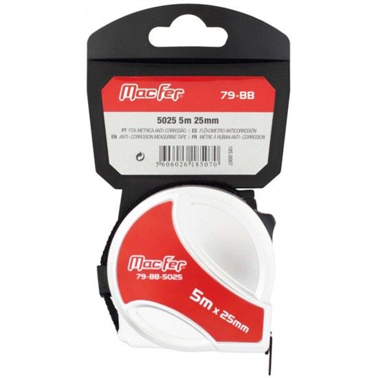 Fita m�trica 5m 25mm 79G-BB-5025 ref� 185.0007 MACFER