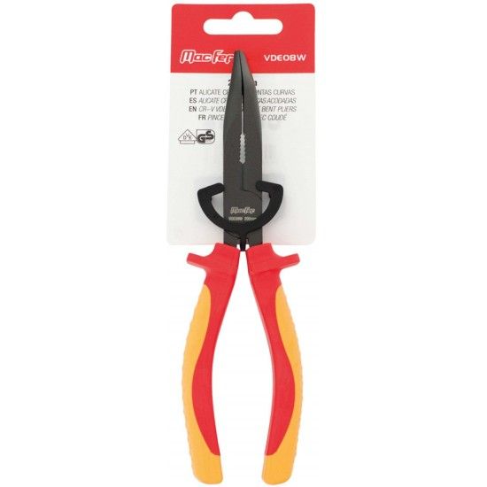 Alicate Cr-V VDE pontas curvas MacFer VDE08W 200mm refª 183.0084 MACFER Alicate Cr-V VDE pontas curvas MacFer VDE08W 200mm refª 183.0084 MACFER