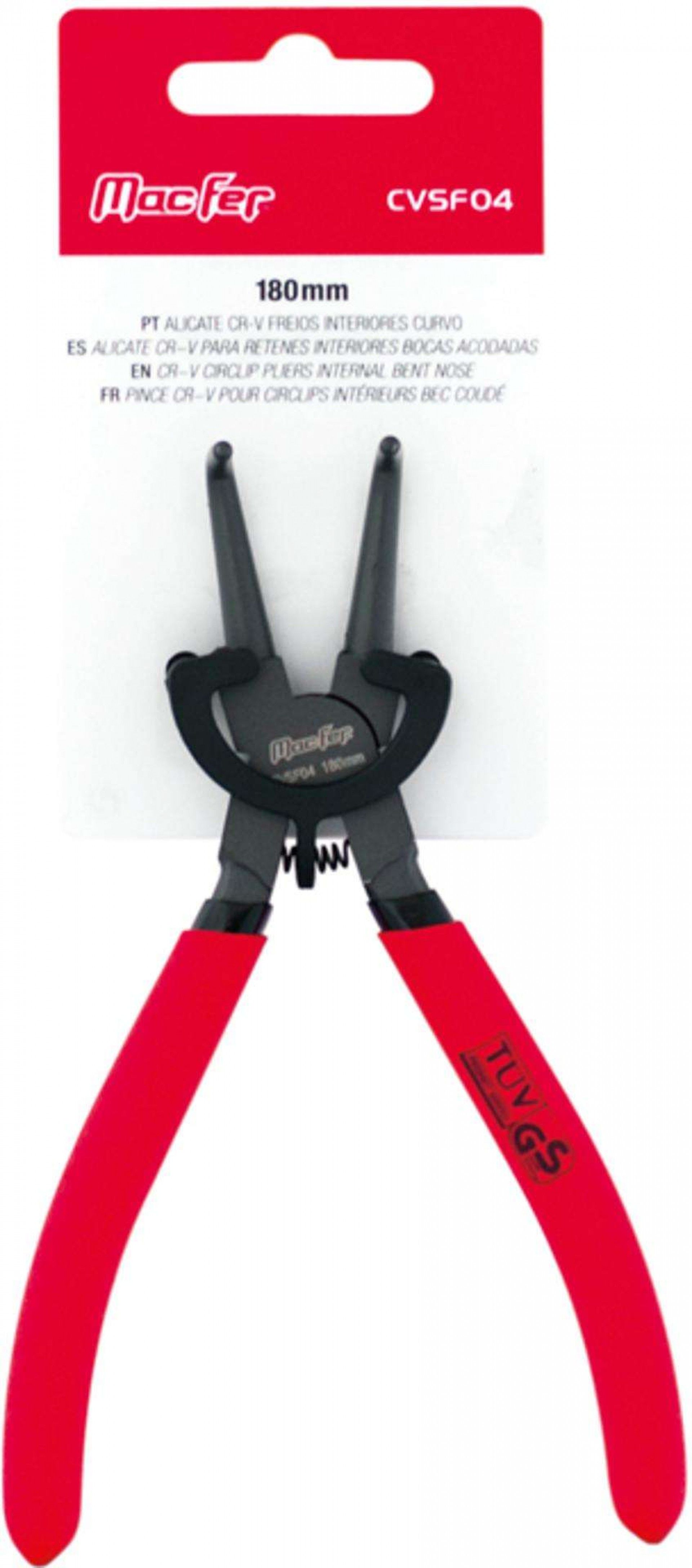 Alicate Cr-V freios int. curvo MacFer CVSF04 150mm refª 183.0057 MACFER