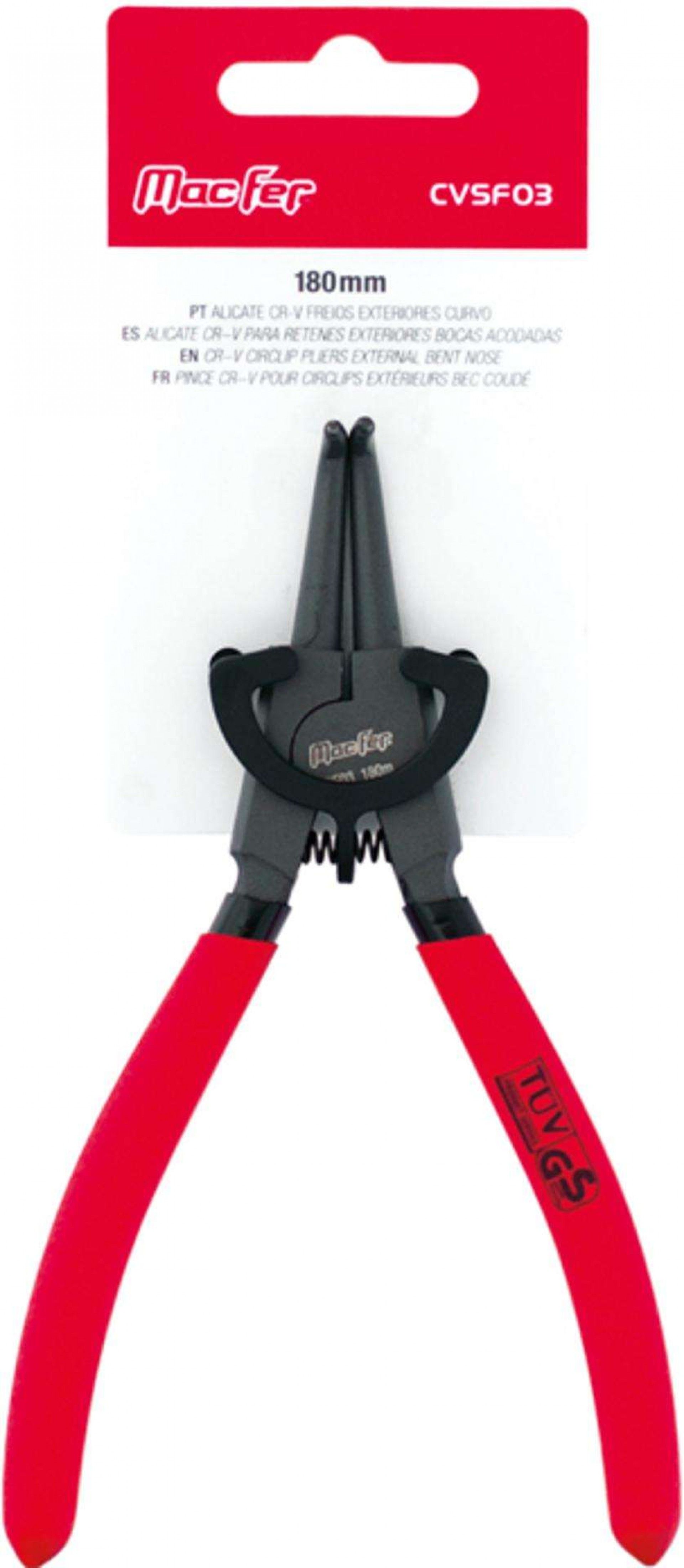 Alicate Cr-V freios ext. curvo MacFer CVSF03 150mm refª 183.0053 MACFER