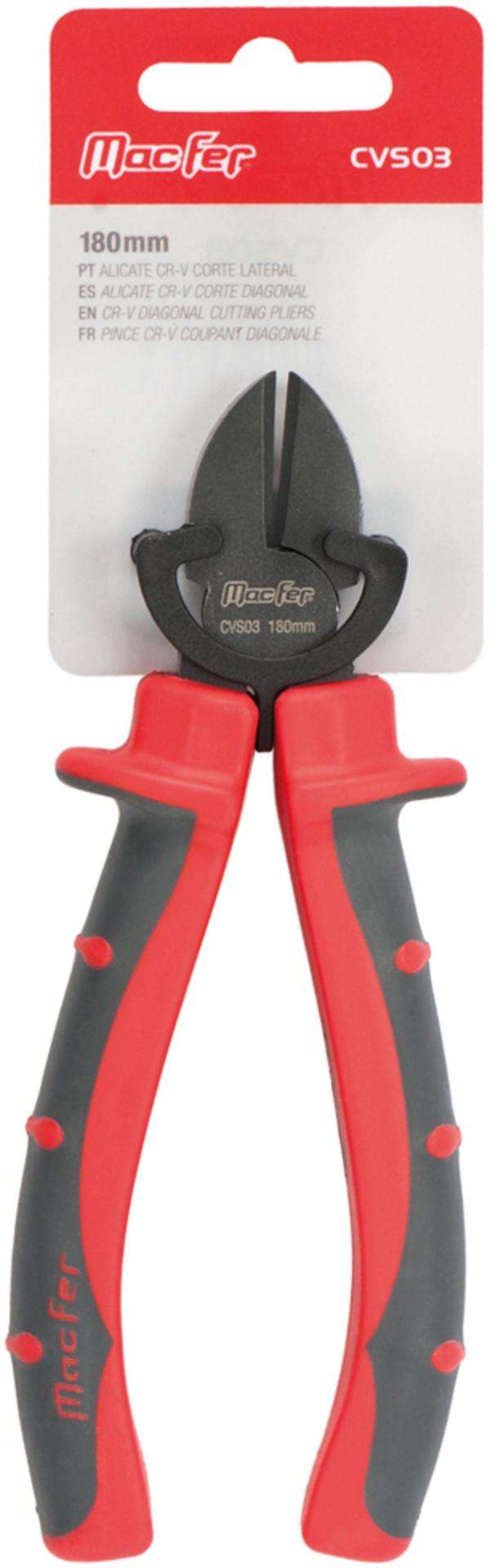 Alicate Cr-V corte lateral MacFer CVS03 180mm refª 183.0007 MACFER