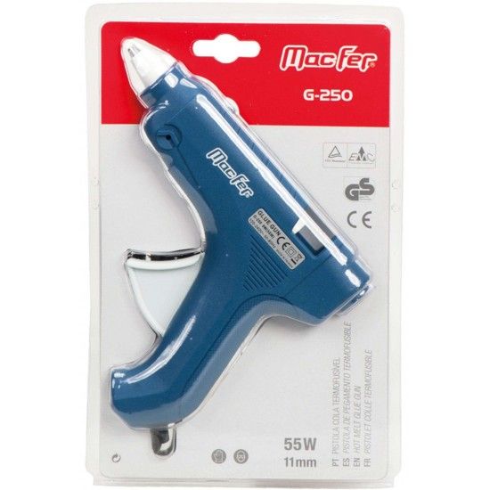 Pistola cola termofus�vel MacFer G-250 55W 11mm ref� 181.0001 MACFER