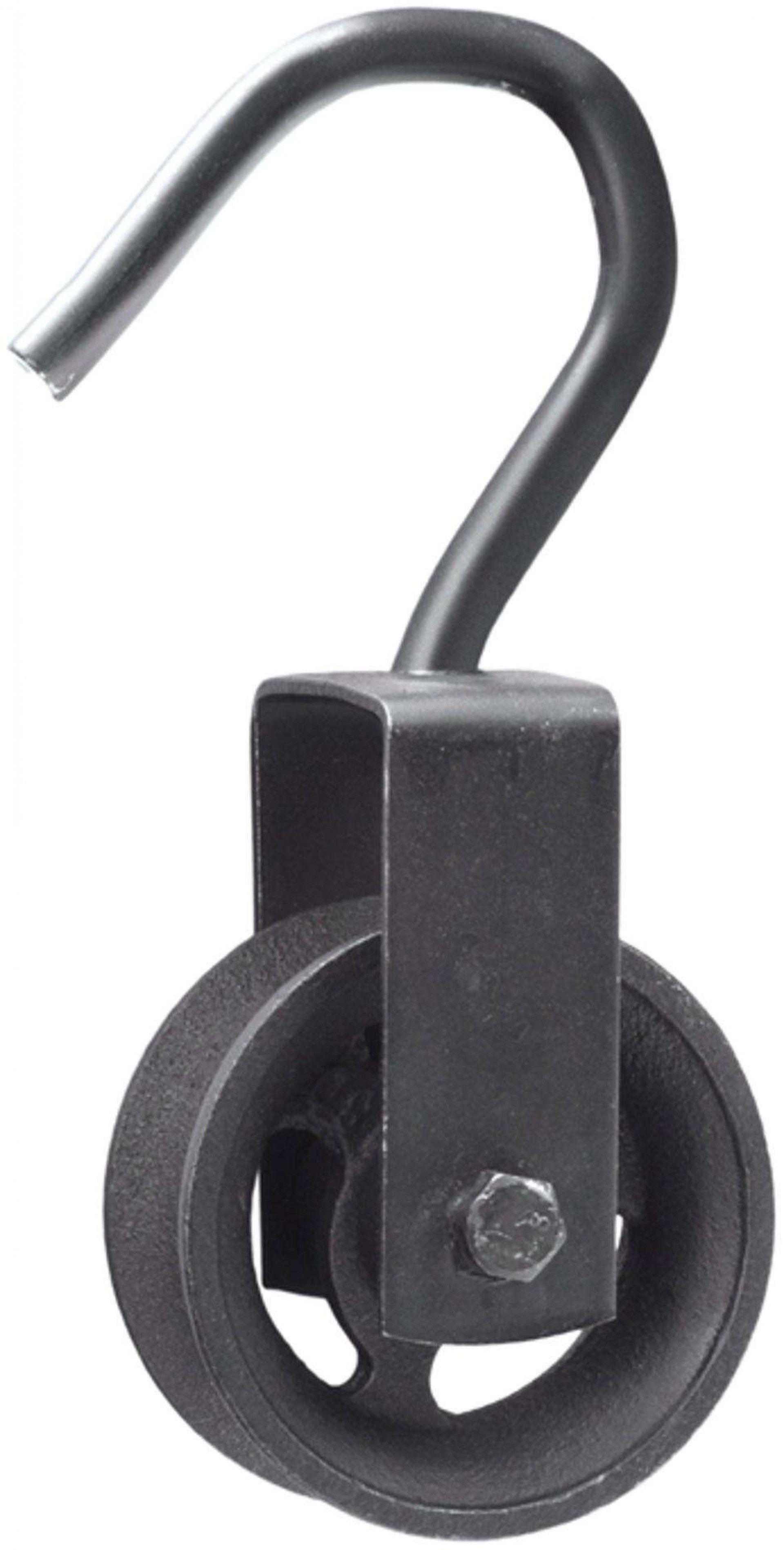 Roldana ferro fundido com gancho RGP-01 80mm preta refª 175.0040 MACFER