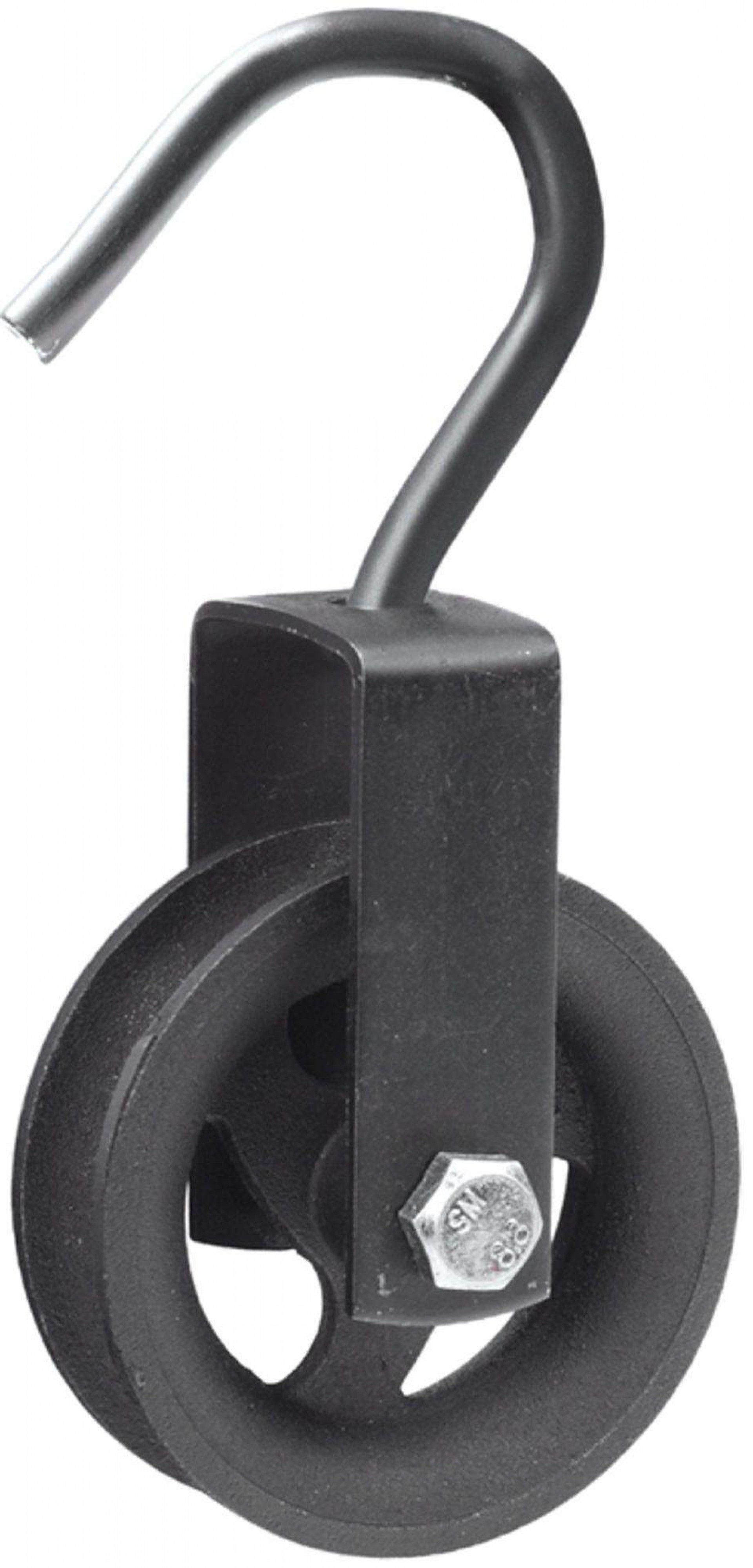 Roldana ferro fundido com gancho RGP-01 80mm preta refª 175.0040 MACFER