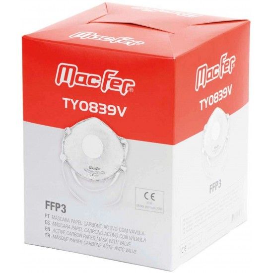 M�s. papel carb. act. c/ v�l. MacFer TY0839V FFP3 ref� 171.0007 MACFER