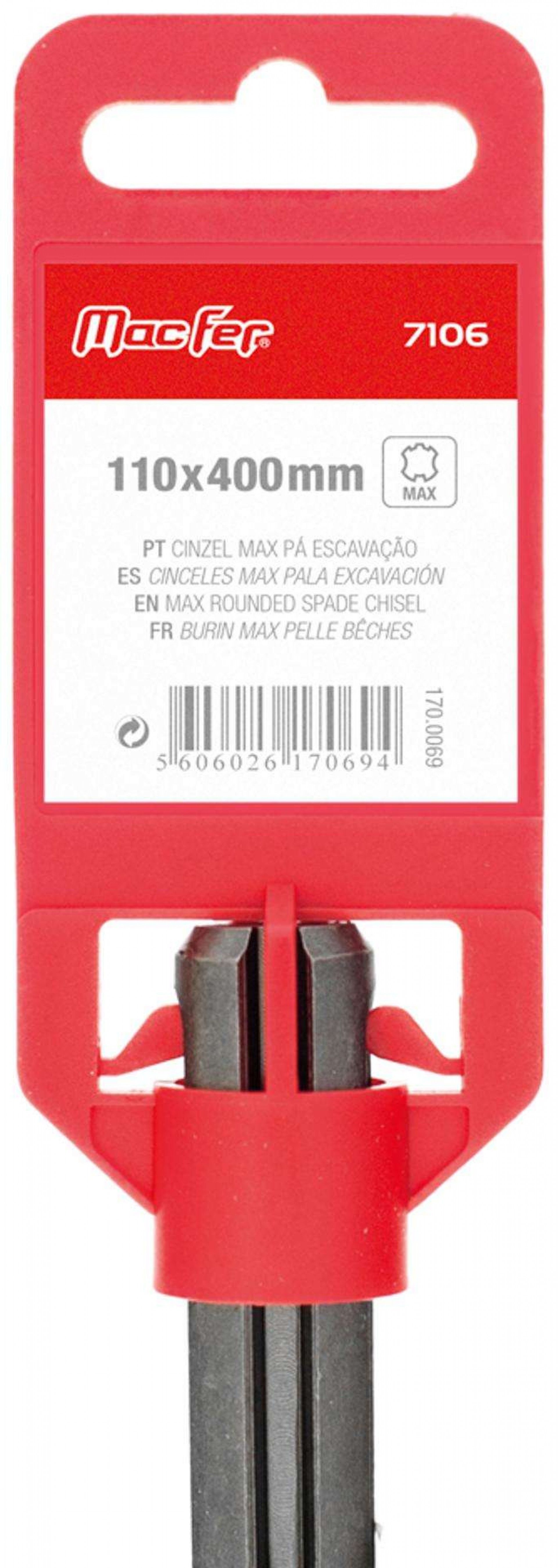 Cinzel MAX pá escavação MacFer 7106 110x400mm refª 170.0069 MACFER