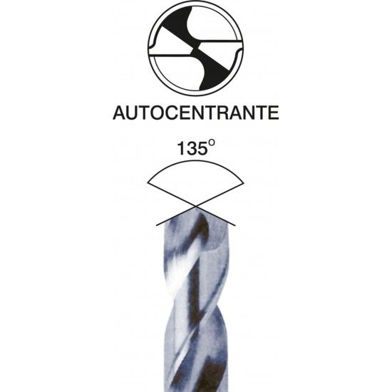 Broca cil�ndrica HSS-Deep8   5,0mm  ref� 168.0017 MACFER