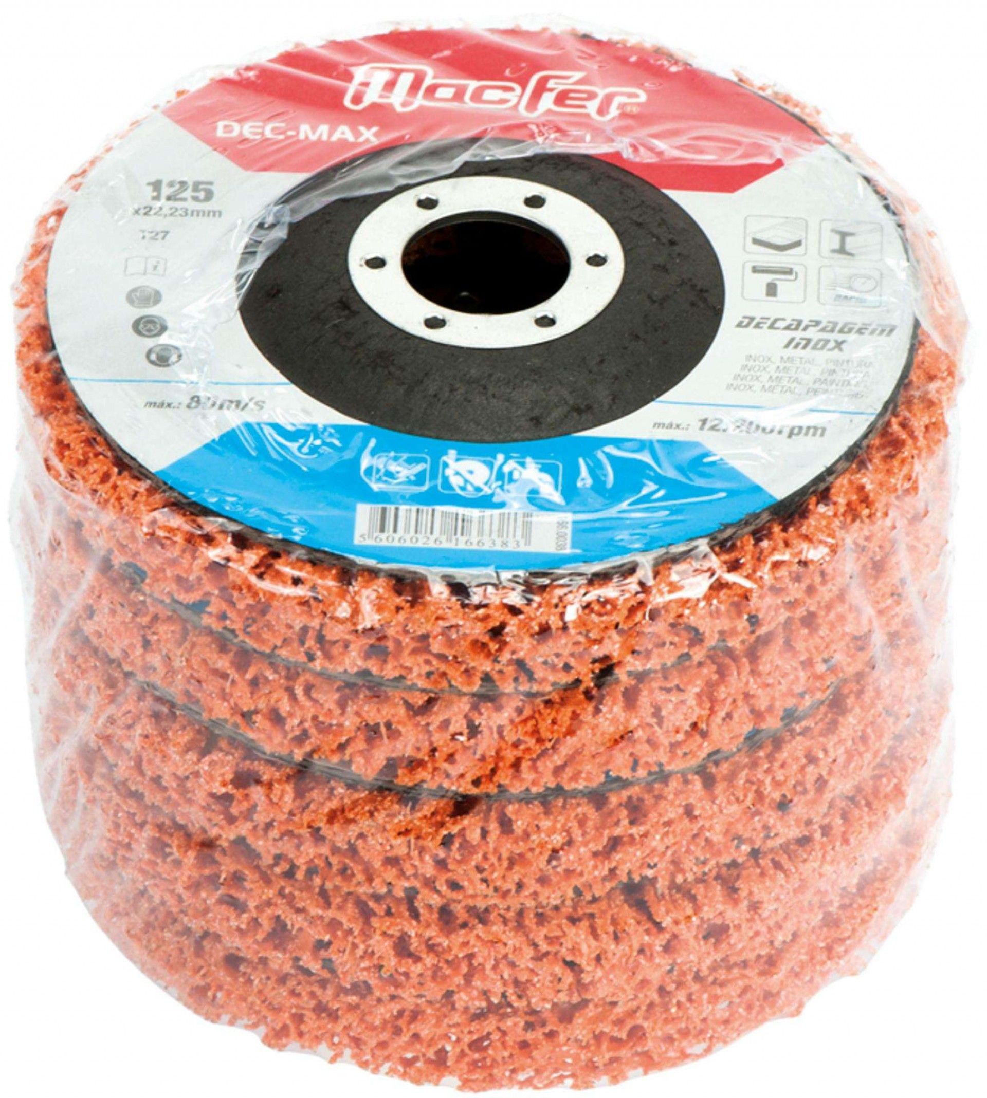 Disco decapagem 115mm p/ inox DEC-MAX refª 166.0037 MACFER