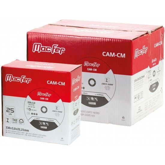 Disco abrasivo corte ferro  CM 180x3,0x22,23mm ref� 165.0012 MACFER