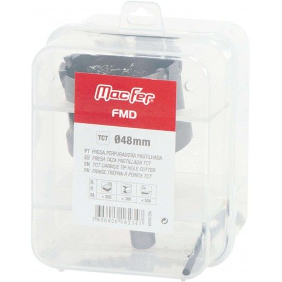 Fresa perfuradora pastilhada TCT MacFer FMD 65mm refª 162.0045 MACFER Fresa perfuradora pastilhada TCT MacFer FMD 65mm refª 162.0045 MACFER