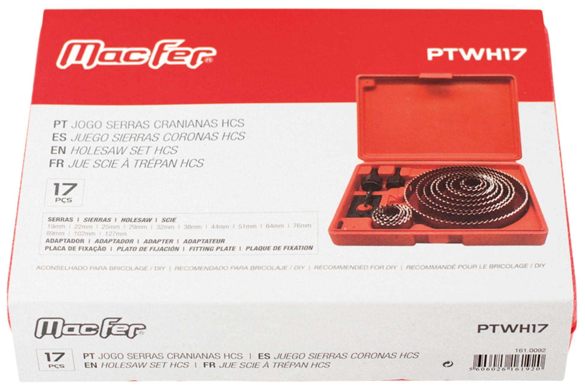 Jg. serras cranianas HCS PTWH17 17pçs refª 161.0092 MACFER