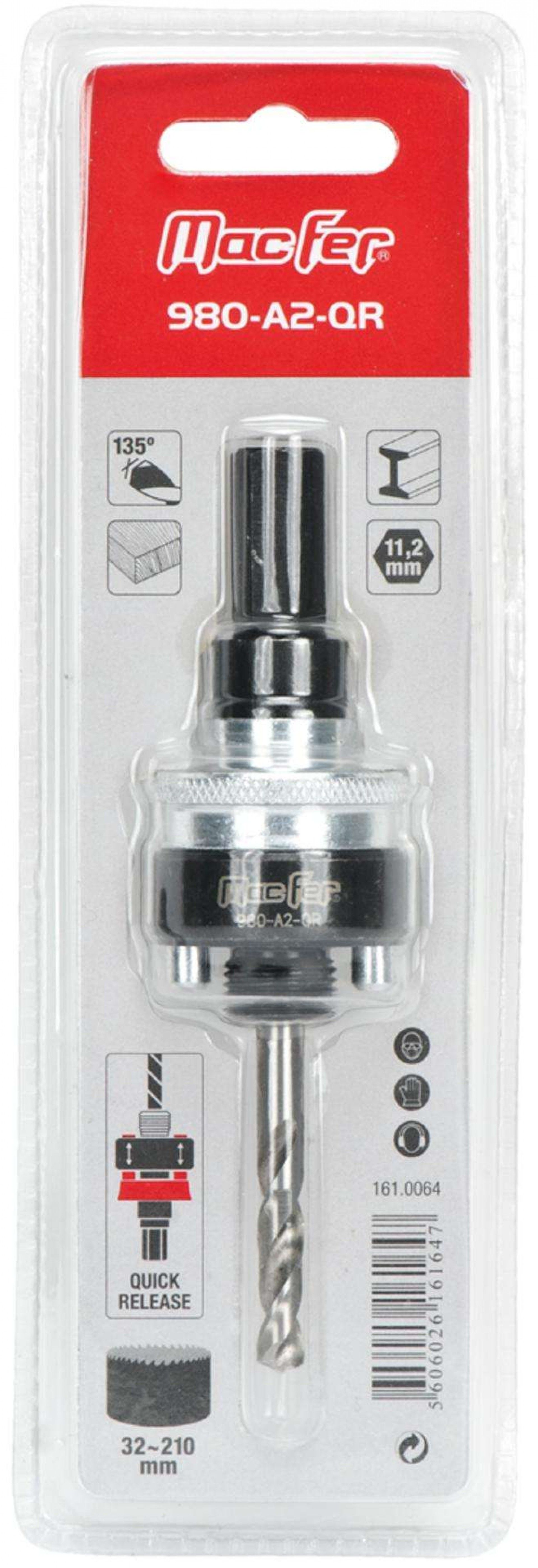 Suporte p/ cranianas sext. ajuste rápido 980-A2-QR 32~210mm refª 161.0064 MACFER