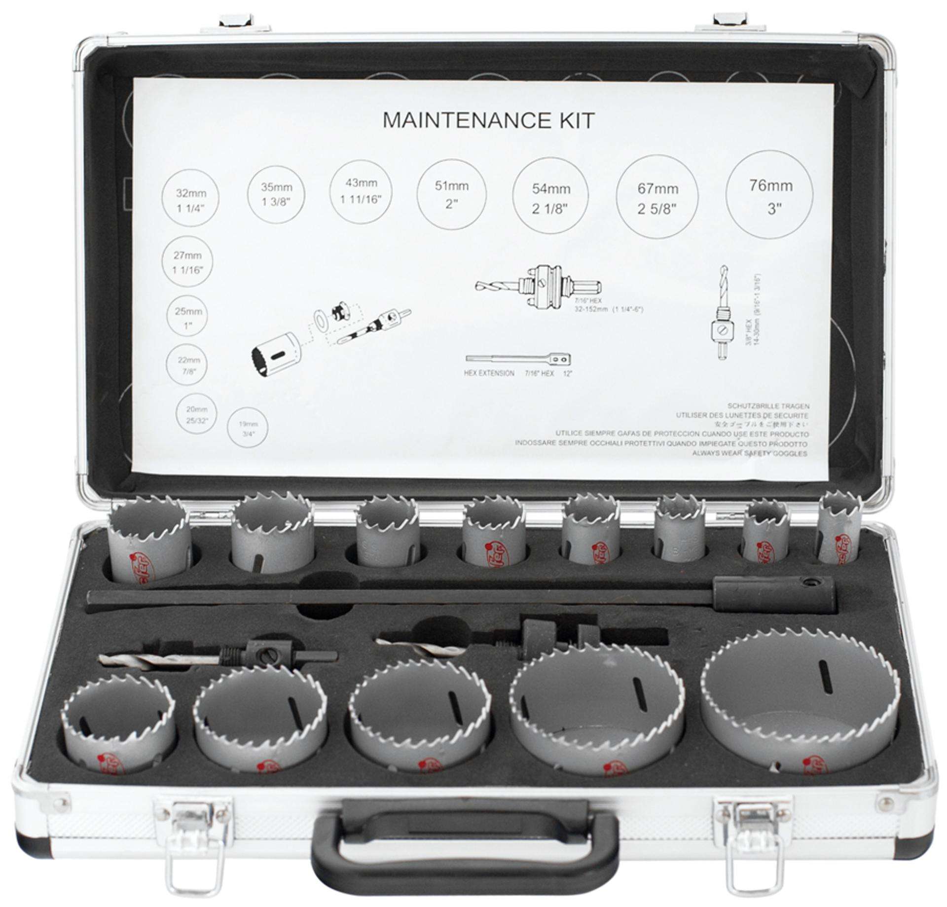 Jg. serras cran. bim. HSS-Cobalto 8% MacFer M4215-11 15pçs refª 160.0076 MACFER
