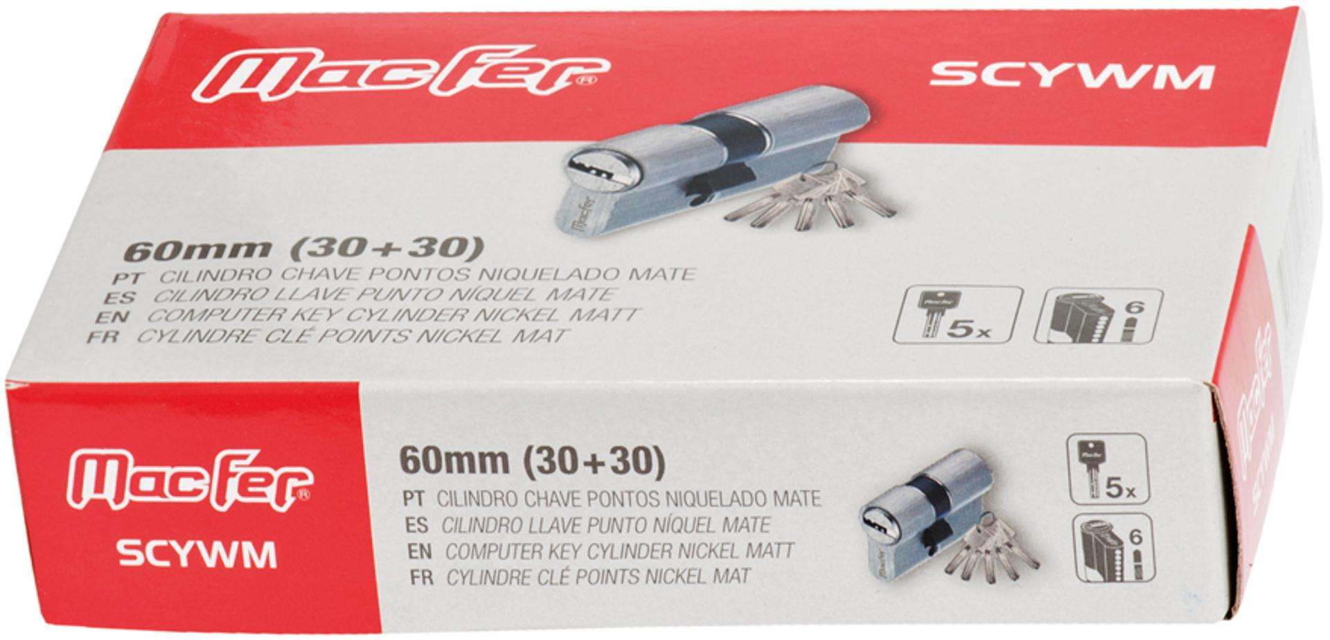 Cil. ch. pts MacFer SCYWM 90mm (40+50) niq. mate refª 151.0078 MACFER
