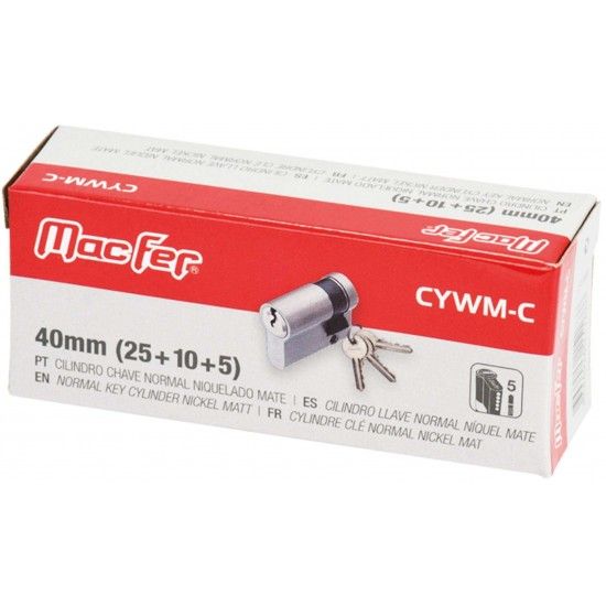 Cil. ch. normal mf CYWM 40mm (25+10+5) niq. mate ref� 151.0068 MACFER