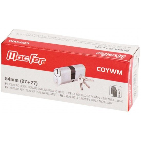 Cil. ch. normal oval mf COYWM 54mm (27+27) niq. mate ref� 151.0069 MACFER